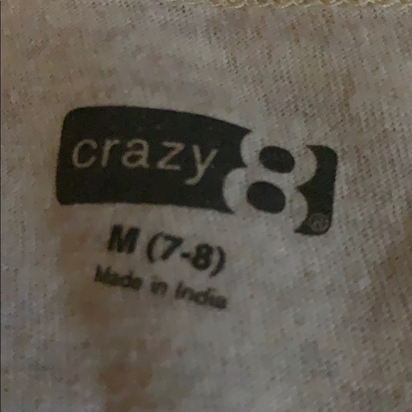 Tan Crazy 8 girl 7/8 shirt sparkly - Picture 3 of 4